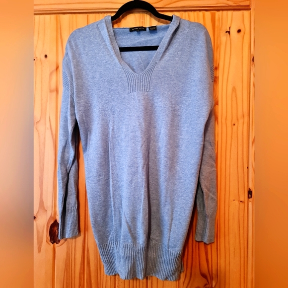 Jeanne Pierre Pullover Sweater Ribbing on Sides, Neck & Bottom V Neck Hoodi EUC - Picture 1 of 6
